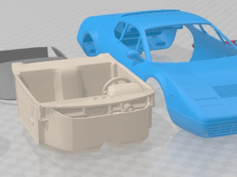 फेरारी 365 जीटी4 बीबी 1973 प्रिंट करने योग्य कार 3D प्रिंट मॉडल