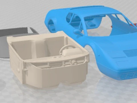 Ferrari 365 GT4 BB 1973 Printable Car 3D Print Model