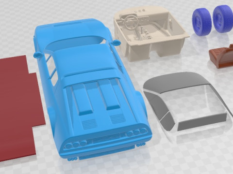 फेरारी 365 जीटी4 बीबी 1973 प्रिंट करने योग्य कार 3D प्रिंट मॉडल