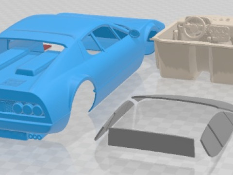 फेरारी 365 जीटी4 बीबी 1973 प्रिंट करने योग्य कार 3D प्रिंट मॉडल