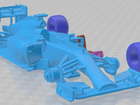 Formula 1 Ferrari 2014 Printable Car 3D Print Model