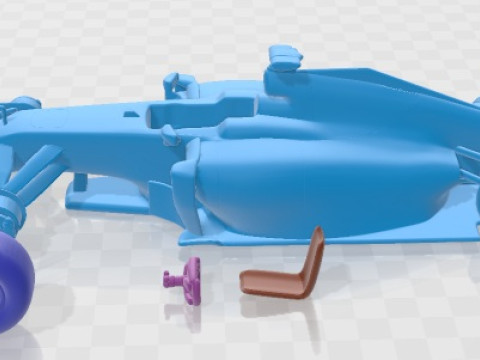 포뮬러 1 페라리 2014 인쇄 가능한 자동차 3D 프린트 모델