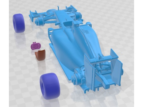 포뮬러 1 페라리 2014 인쇄 가능한 자동차 3D 프린트 모델