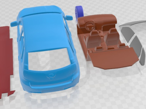 Datsun Mi Do 2015 Yazdırılabilir Araba 3D Baskı Modeli