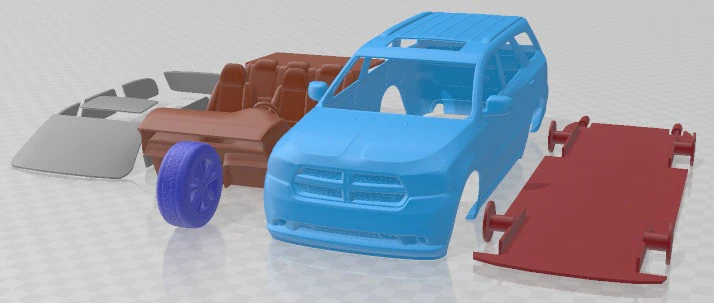 Dodge Durango 2011 Printable Car 3D Print Model .c4d .max .obj .3ds .fbx .stl .blend 