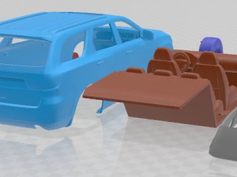 Dodge Durango 2011 Printable Car 3D Print Model