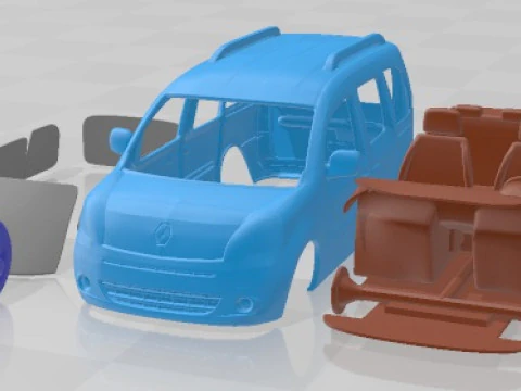 Renault Kangoo 2010 Printable Car 3D Print Model