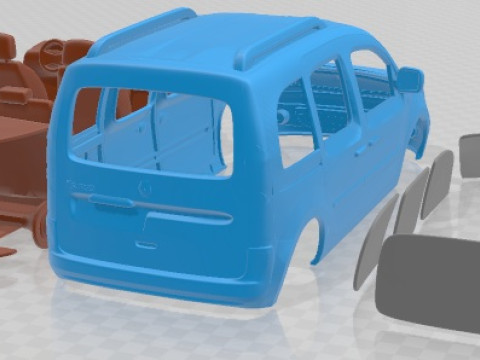 Renault Kangoo 2010 Druckbares Auto 3D Druckmodell