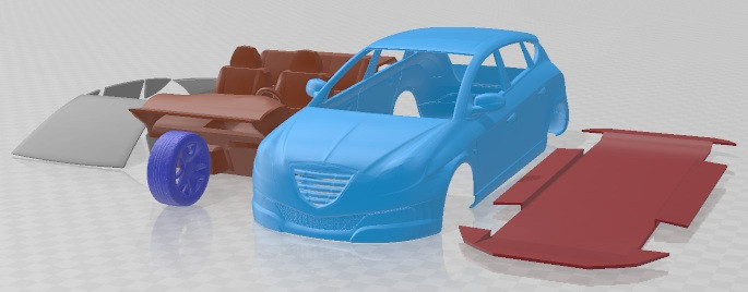 Chrysler Delta 2012 Printable Car 3D Print Model .c4d .max .obj .3ds .fbx .stl .blend 