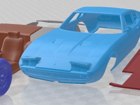 Samochód do wydrukowania Maserati Ghibli Coupe 1967 Model do druku 3D