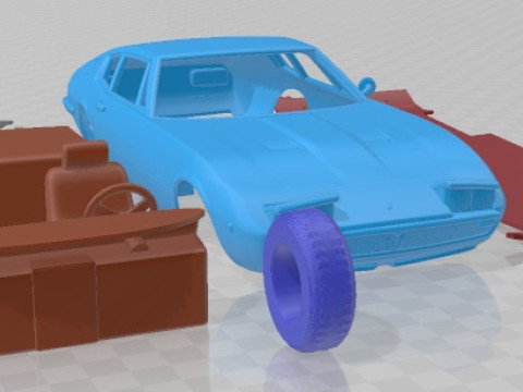 玛莎拉蒂 Ghibli Coupe 1967 可打印汽车 3D 打印模型