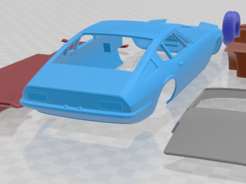 玛莎拉蒂 Ghibli Coupe 1967 可打印汽车 3D 打印模型