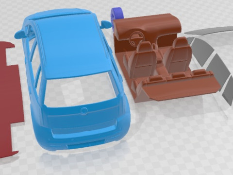 Fiat Idea 2011 Printable Car 3D Print Model