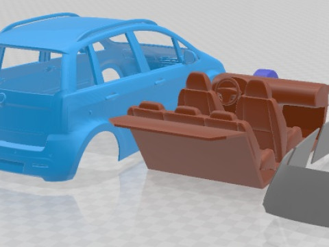 Fiat Idea 2011 Printable Car 3D Print Model