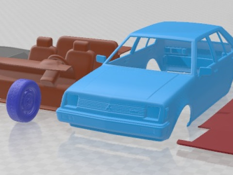 三菱 Colt 1978 可打印汽车 3D 打印模型