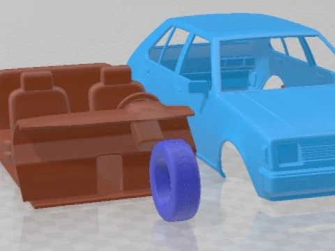 Mitsubishi Colt 1978 Printable Car 3D Print Model