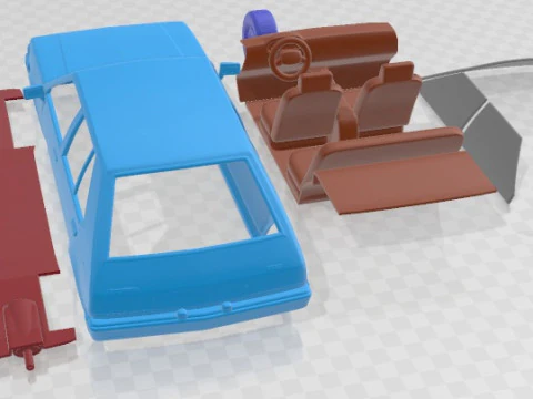 Mitsubishi Colt 1978 Printable Car 3D Print Model