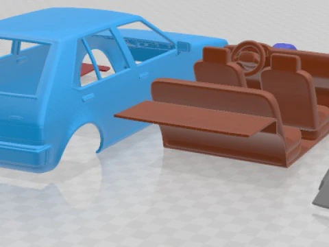 Mitsubishi Colt 1978 Printable Car 3D Print Model