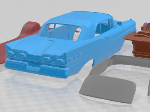 Fairlane 500 Sunliner 1958 Printable Car 3D Print Model