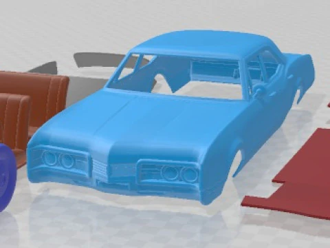 Carro para imprimir Oldsmobile 88 Delmont Sedan 1967 Modelo de Impressão 3D