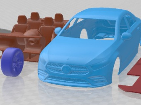 Mercedes Benz A-klasse L Sedan 2019 afdrukbare auto 3D printmodel