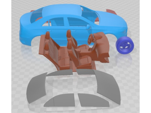 Mercedes Benz A Class L Sedan 2019 для друку 3D Принт Модель