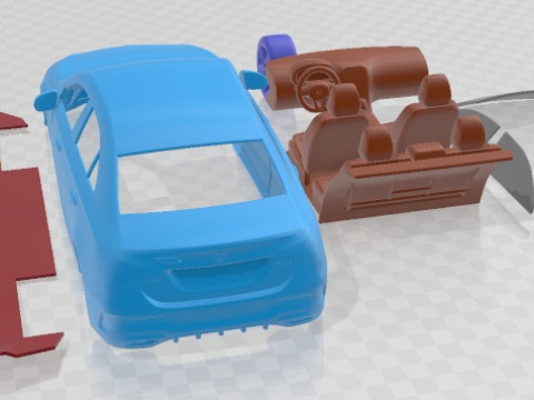 Mercedes Benz A Class L Sedan 2019 для друку 3D Принт Модель