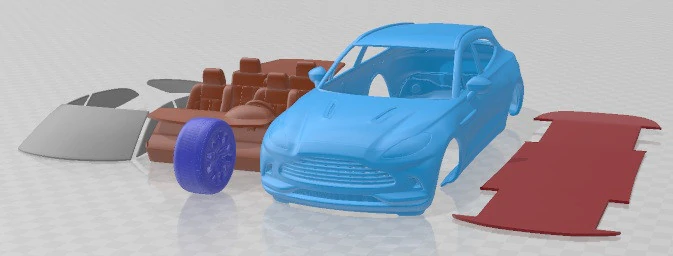 Aston Martin DBX Straight Six 2022 Printable Car 3D Print Model .c4d .max .obj .3ds .fbx .stl .blend