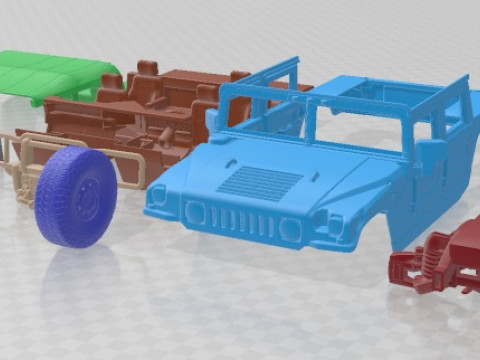 Hummer H1 1992 Auto stampabile Modello di stampa 3D