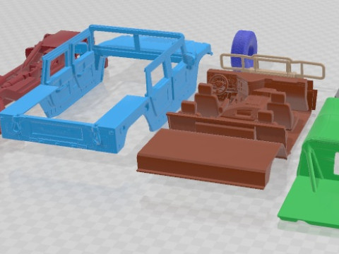 Hummer H1 1992 Printable Car 3D Print Model