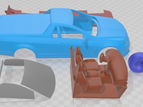 Holden VF Commodore UTE 2014 Printable Car 3D Print Model