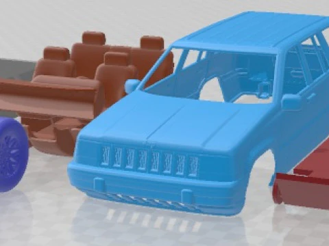 Jeep Grand Cherokee Limited 1993 Printable Car 3D Print Model