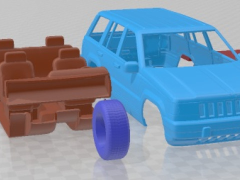 Jeep Grand Cherokee Limited 1993 Printable Car 3D Print Model
