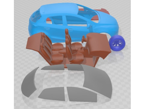Mazda 2 2011 Printable Car 3D Print Model