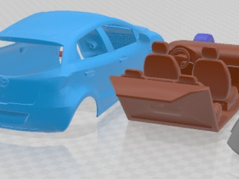 Mazda 2 2011 Printable Car 3D Print Model