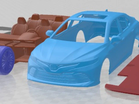 Toyota Camry XLE hybrid 2017 Printable Car 3D Print Model