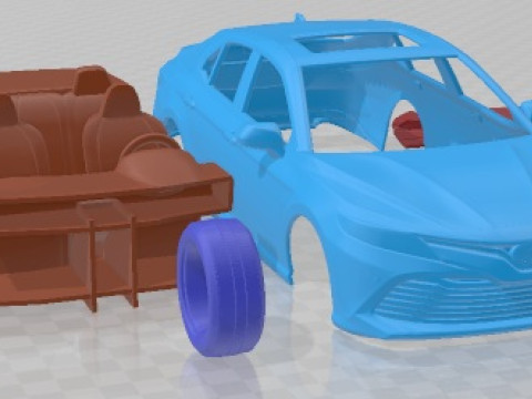 Toyota Camry XLE híbrido 2017 Coche imprimible Modelo de impresión 3D