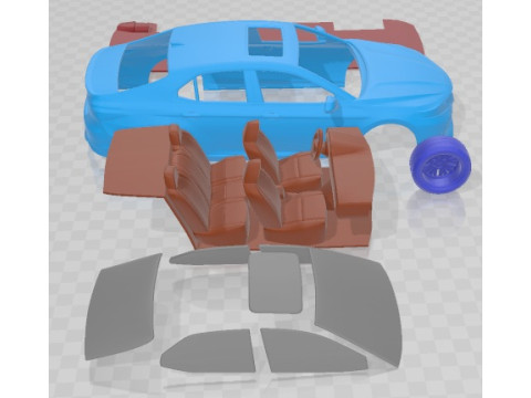 Toyota Camry XLE híbrido 2017 Coche imprimible Modelo de impresión 3D