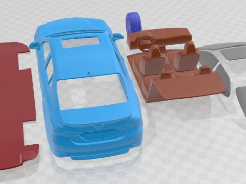 Toyota Camry XLE híbrido 2017 Coche imprimible Modelo de impresión 3D