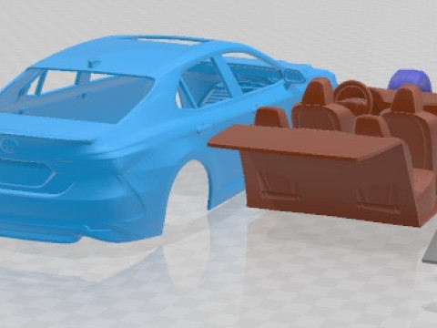 Toyota Camry XLE híbrido 2017 Coche imprimible Modelo de impresión 3D