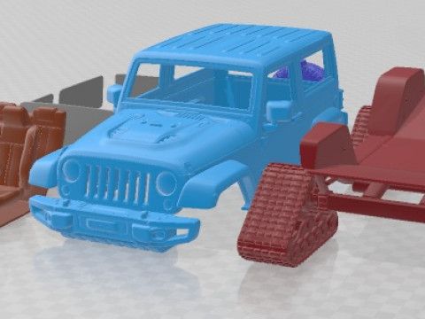 Jeep Wrangler Rubicon Recon Crawler JK 2017 Druckbares Auto 3D Druckmodell