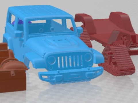 Jeep Wrangler Rubicon Recon Crawler JK 2017 Автомобиль для печати 3D Принт Модель