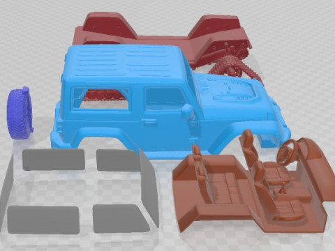 Jeep Wrangler Rubicon Recon Crawler JK 2017 Автомобиль для печати 3D Принт Модель