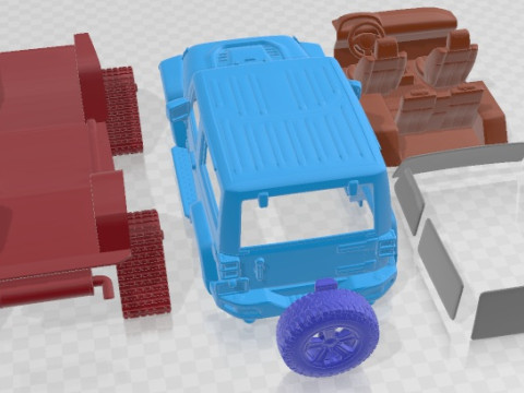 Jeep Wrangler Rubicon Recon Crawler JK 2017 Автомобиль для печати 3D Принт Модель