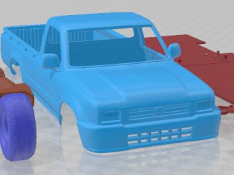 Распечатанный автомобиль Toyota Hilux 1988 года 3D Принт Модель