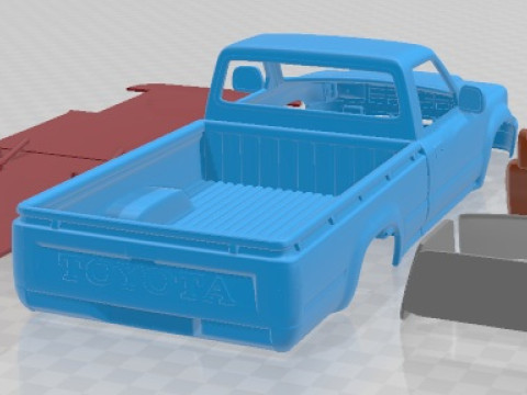 Распечатанный автомобиль Toyota Hilux 1988 года 3D Принт Модель