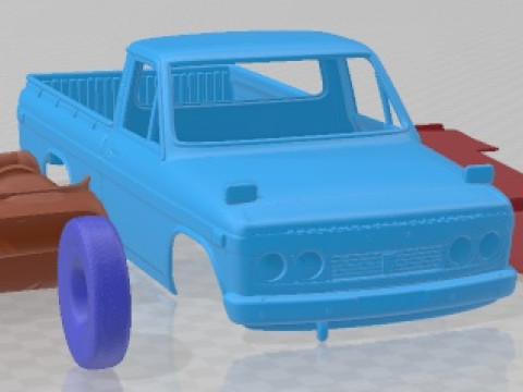 丰田 Hilux 1968 可打印汽车 3D 打印模型