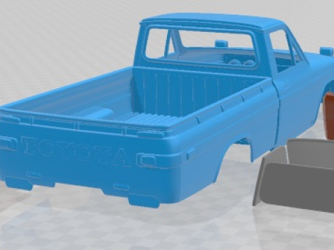 丰田 Hilux 1968 可打印汽车 3D 打印模型