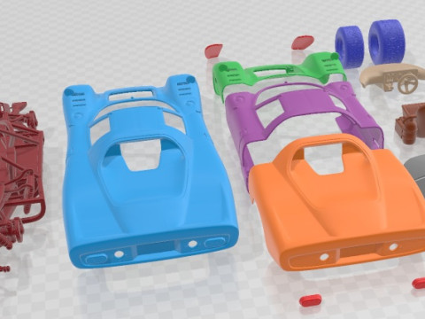 Coche imprimible de carrera del Gran Premio Mclaren M6 GT 1969 Modelo de impresión 3D