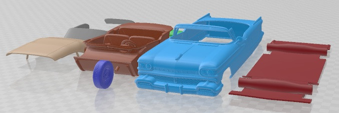 Oldsmobile 88 1958 кабріолет для друку 3D Принт Модель .c4d .max .obj .3ds .fbx .stl .blend 